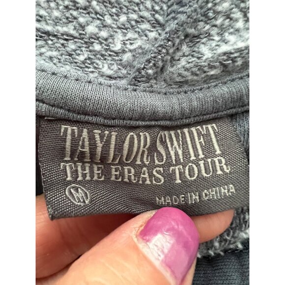 Taylor Swift The Eras Tour 2023 Gray Hoodie L- Fan Apparel With Tour Dates & Poc - Picture 5 of 11